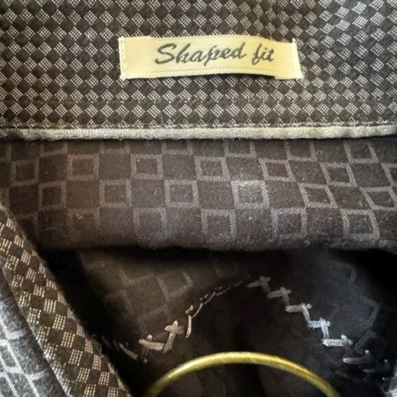 Bugatchi Mens Black on Black Long Sleeve Shirt - Picture 4 of 5